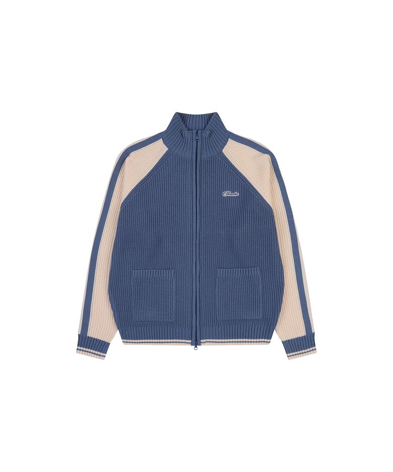 UNION JACK TRACK SWEATER ZIP-UP [BLUE]