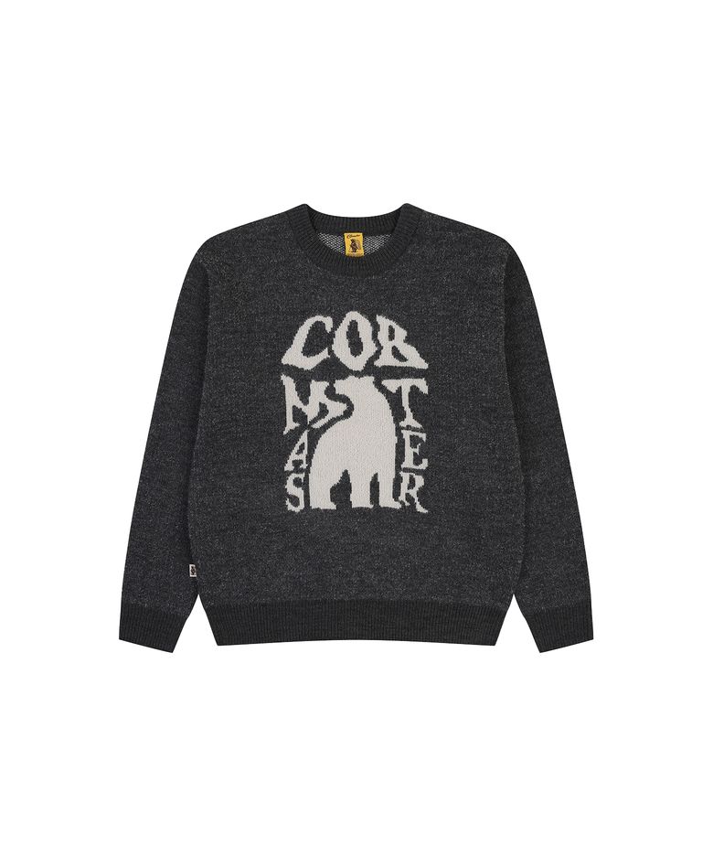 BEAR ARTWORK SWEATER [CHARCOAL]