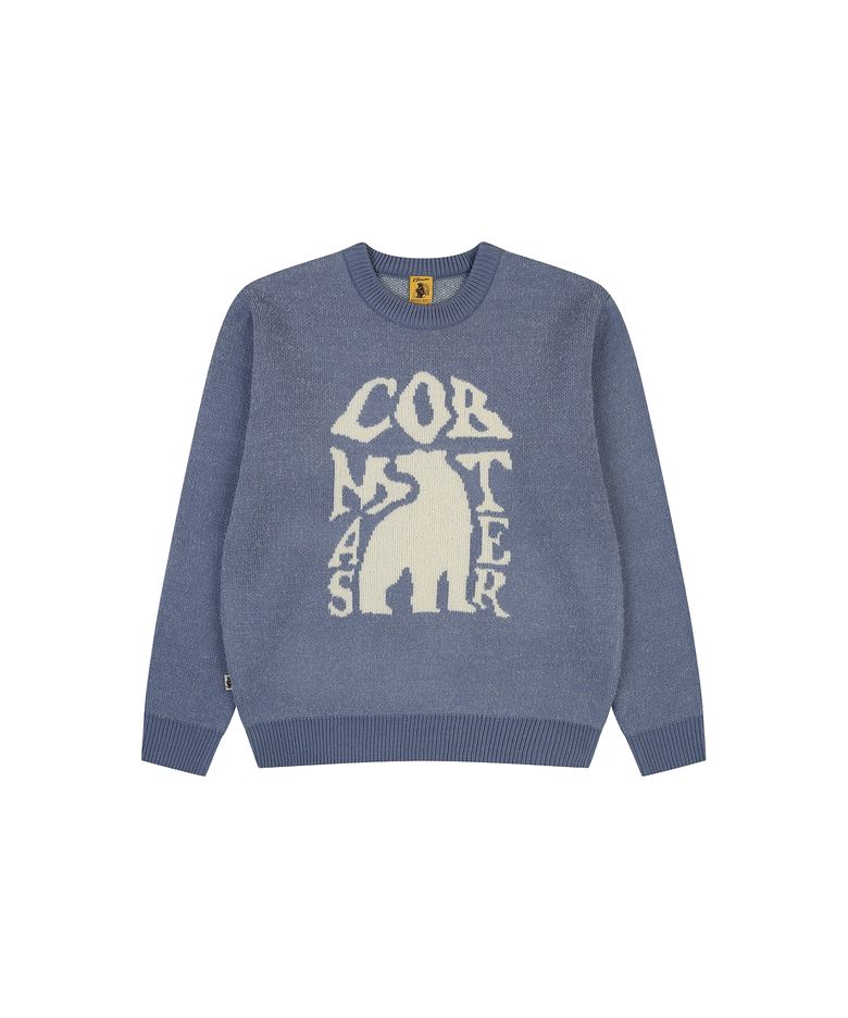 BEAR ARTWORK SWEATER [BLUE]