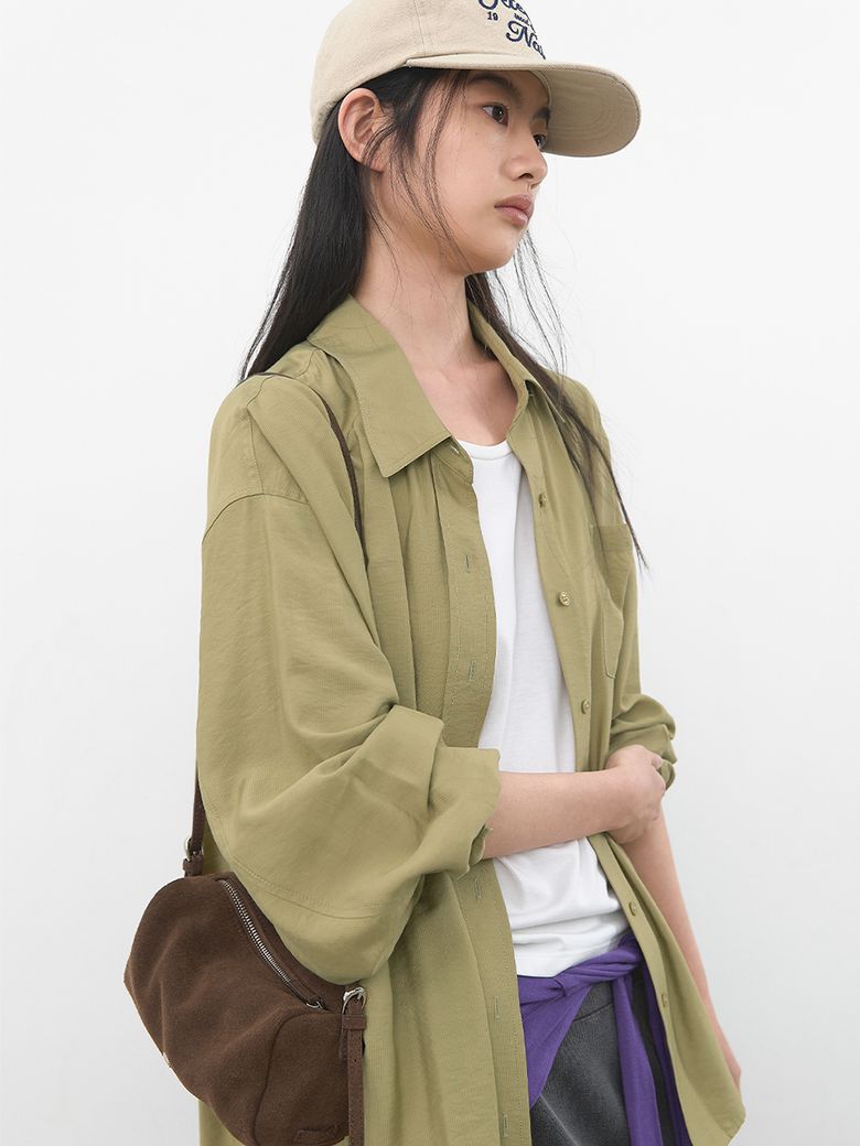 (BL-4451)LAHT STRIPE OVERSIZED SHIRT