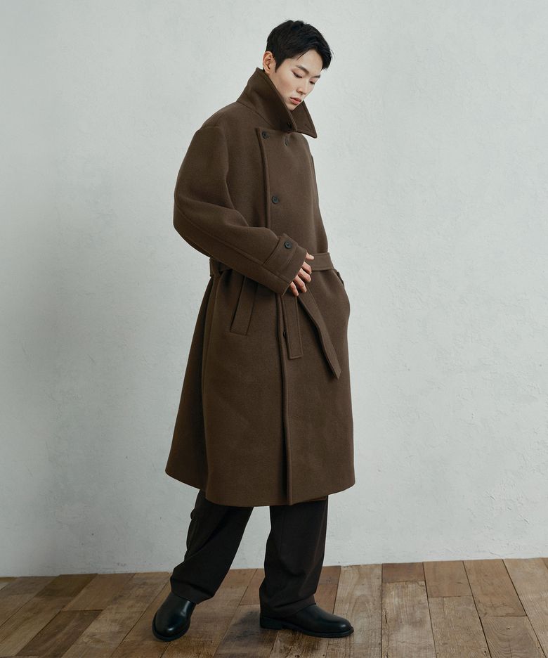 [COUTURE]모100% 클래식 더블 로브 코트 - 2color