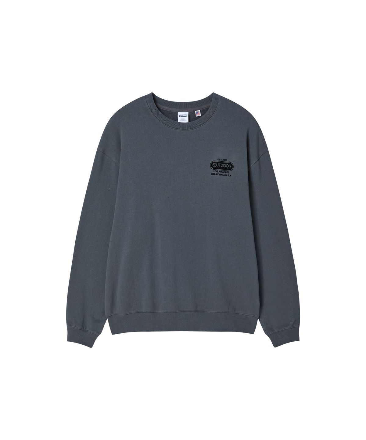 아웃도어 프로덕츠(OUTDOOR PRODUCTS) 베이직 멀티 로고 스웻 셔츠 (챠콜)