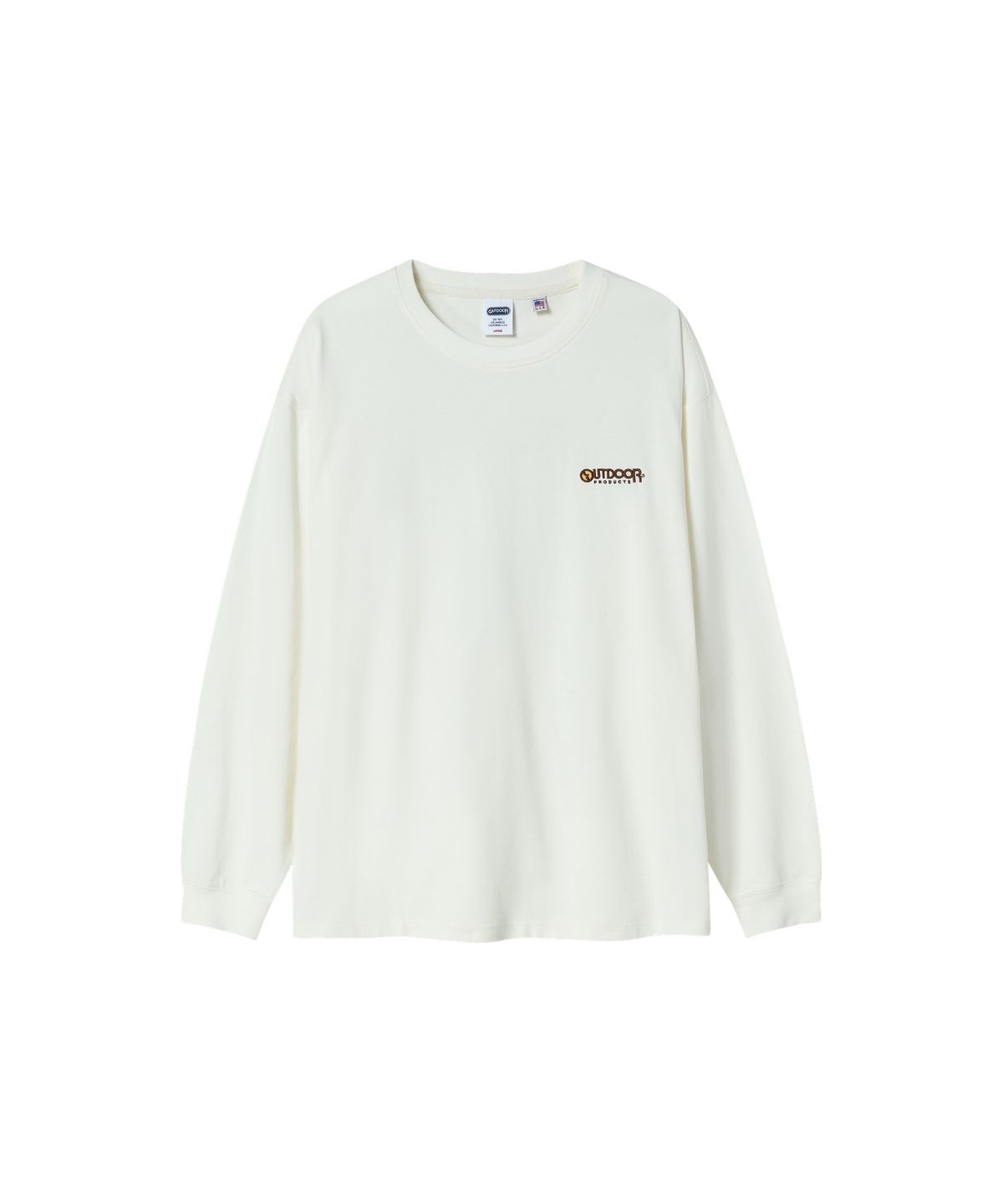 아웃도어 프로덕츠(OUTDOOR PRODUCTS) 스탠다드 로고 롱 슬리브 티셔츠 (아이보리)