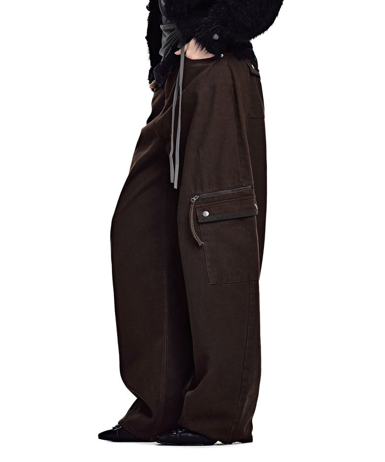 Heart Graphic Balloon Pants [BROWN]_SEWPT018BROWN