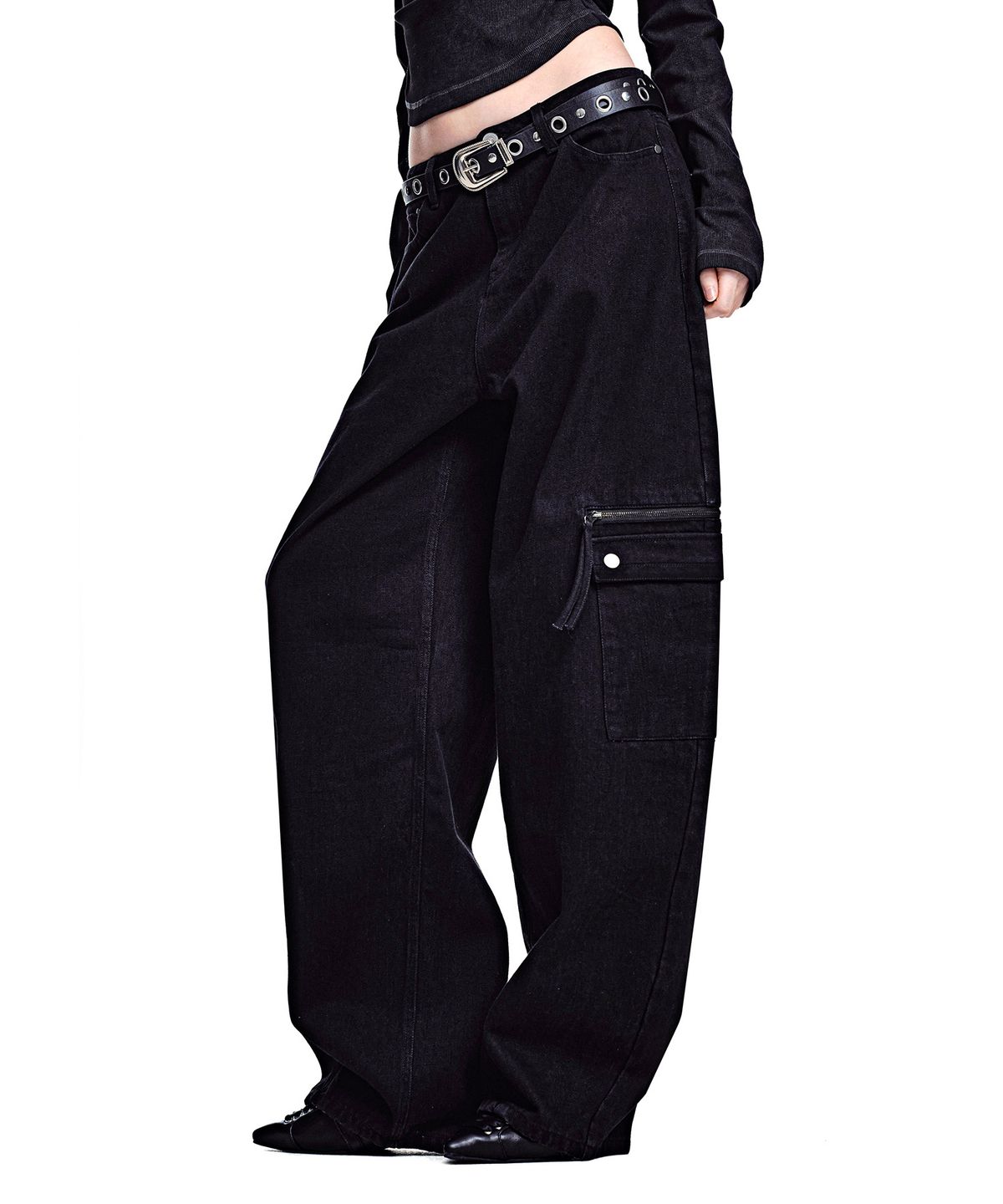 세컨모놀로그(SECONDMONO) Heart Graphic Balloon Pants [BLACK]_SEWPT018BLACK