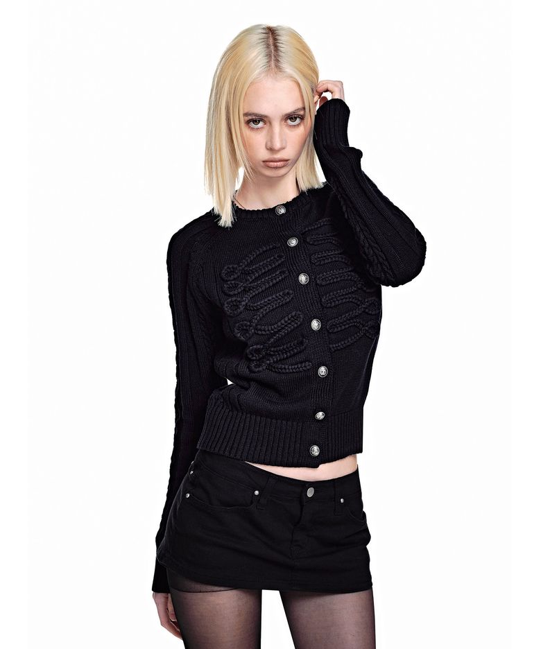 Napoleon Frog Cardigan [BLACK]_SEWCD010BLACK