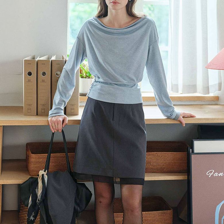 SR_Vintage french stripe mini skirt