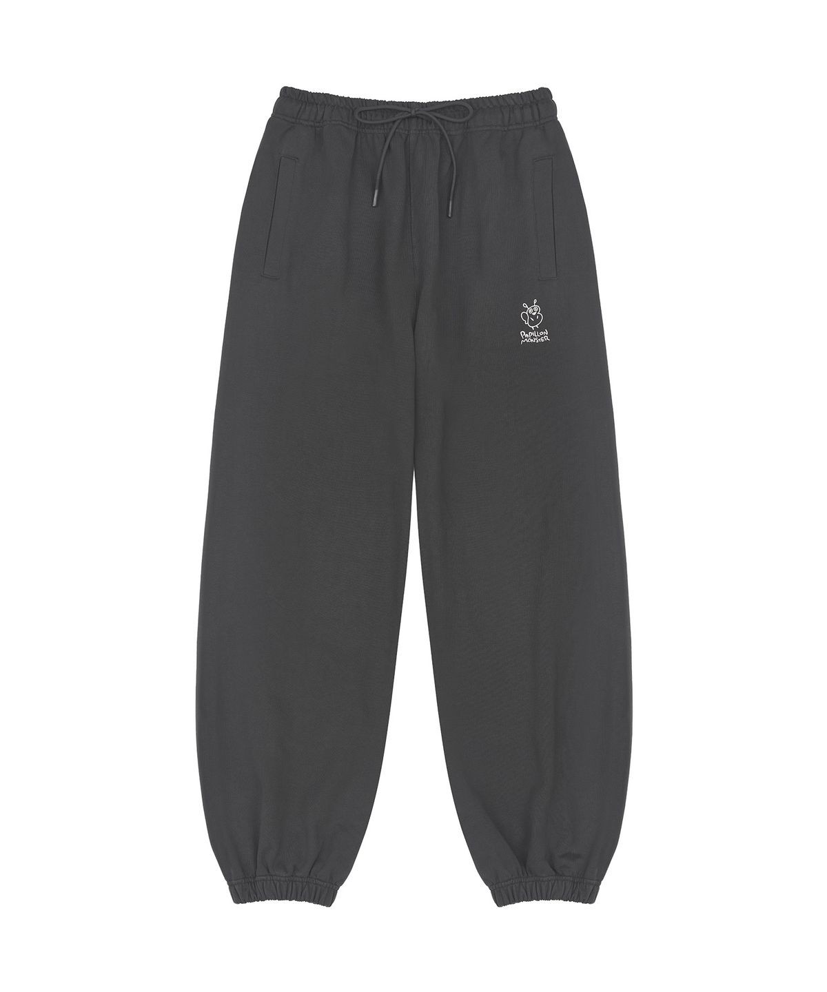 빠삐용 몬스터(PAPILLON MONSTER) PAPI Loose fit Jogger Sweatpants_Charcoal