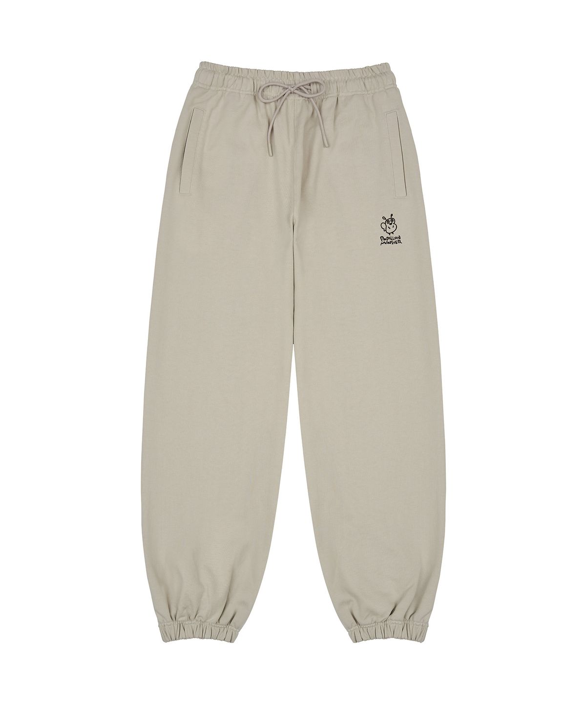 빠삐용 몬스터(PAPILLON MONSTER) PAPI Loose fit Jogger Sweatpants_Beige