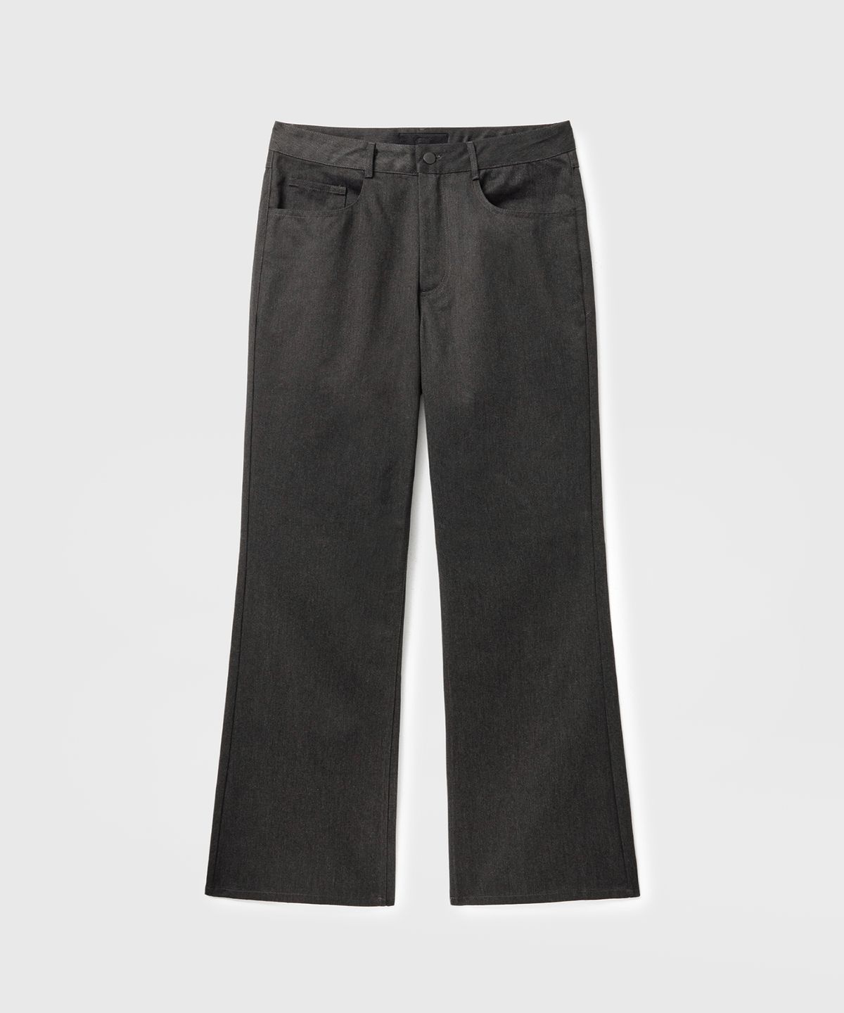 베른(VERN) LUCA FINE COTTON FLARE PANTS (CHARCOAL)