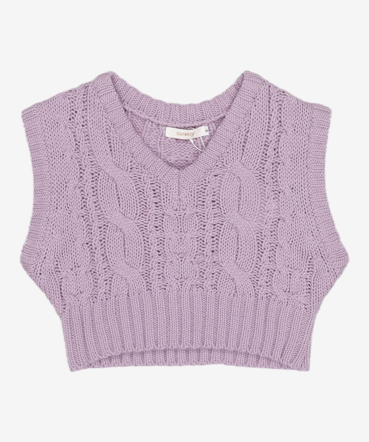 큐리티(CURETTY) C BASIC CABLE KNIT VEST S