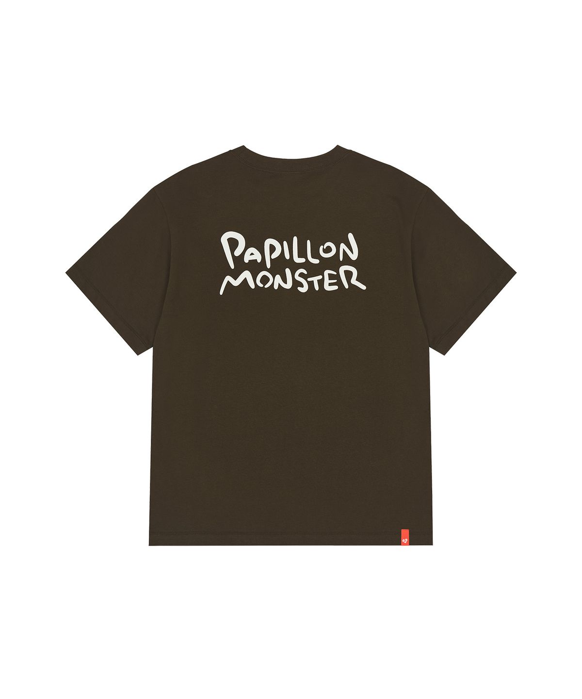 빠삐용 몬스터(PAPILLON MONSTER) S/S PAPI Emb Regular T-shirt_Brown