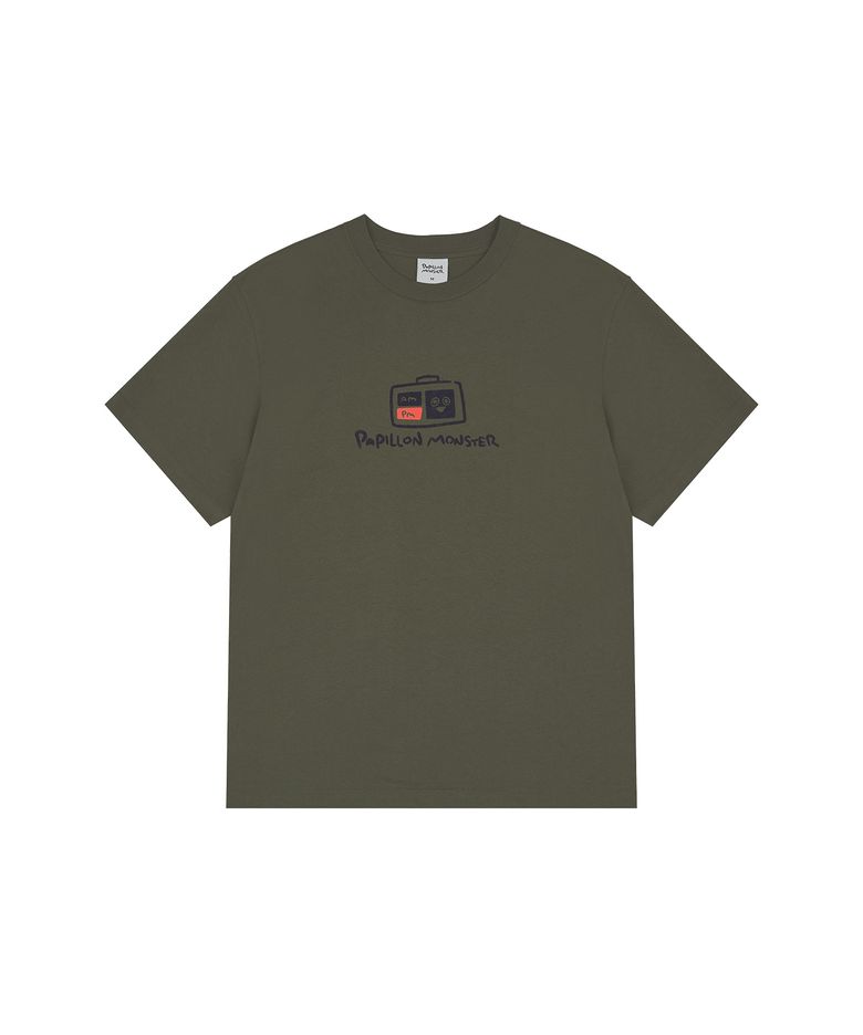 S/S PAPI Clock Regular T-shirt_Khaki