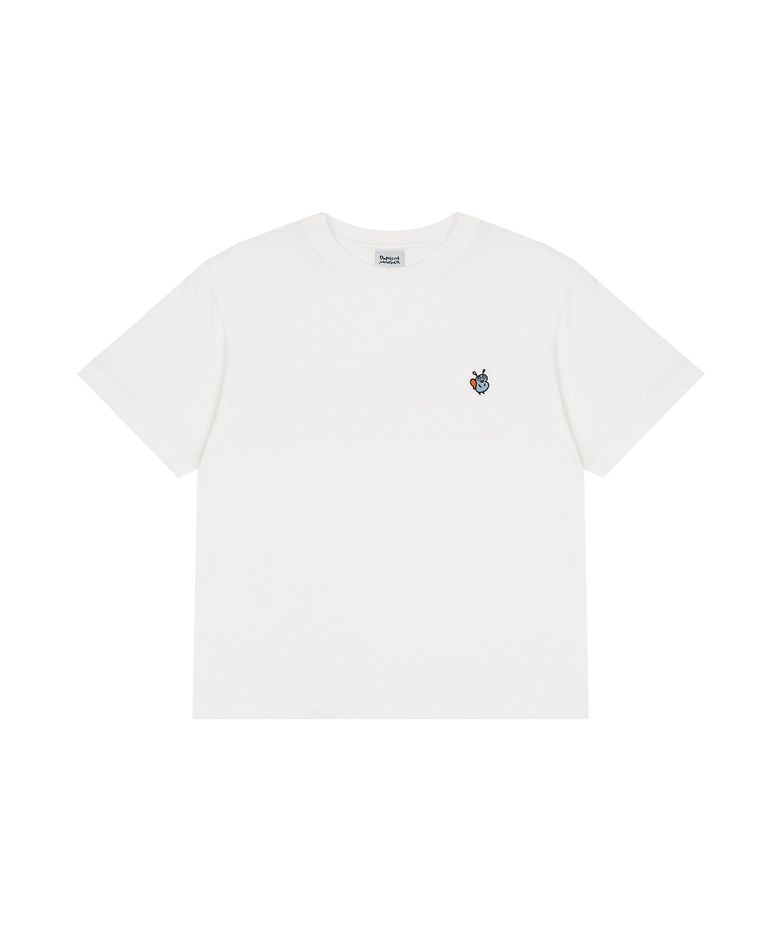 S/S PAPI Emb Crop fit T-shirt_White