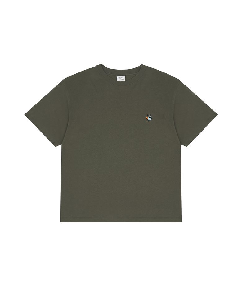 S/S PAPI Emb Crop fit T-shirt_Khaki