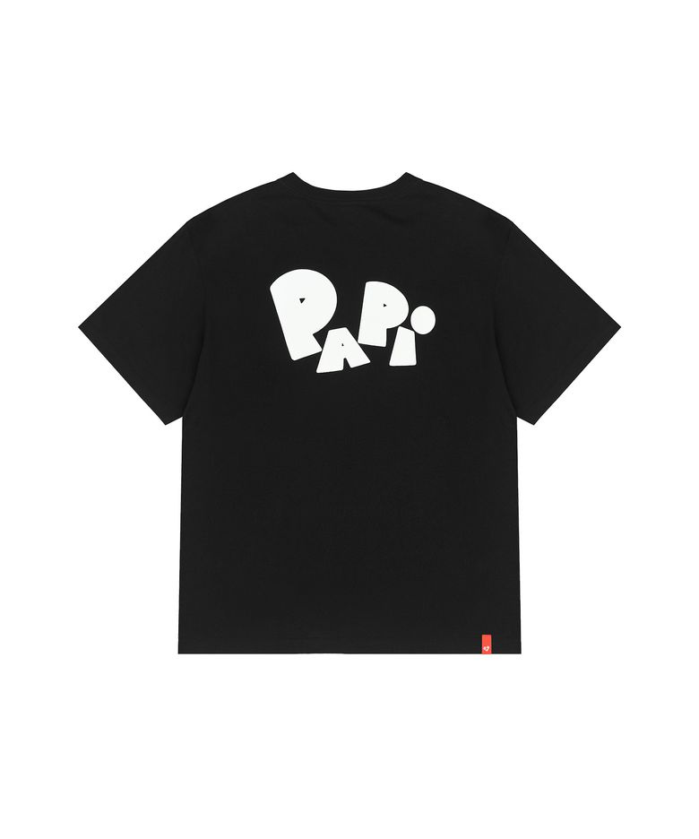 S/S PAPI Zigzag Loose T-shirt_Black