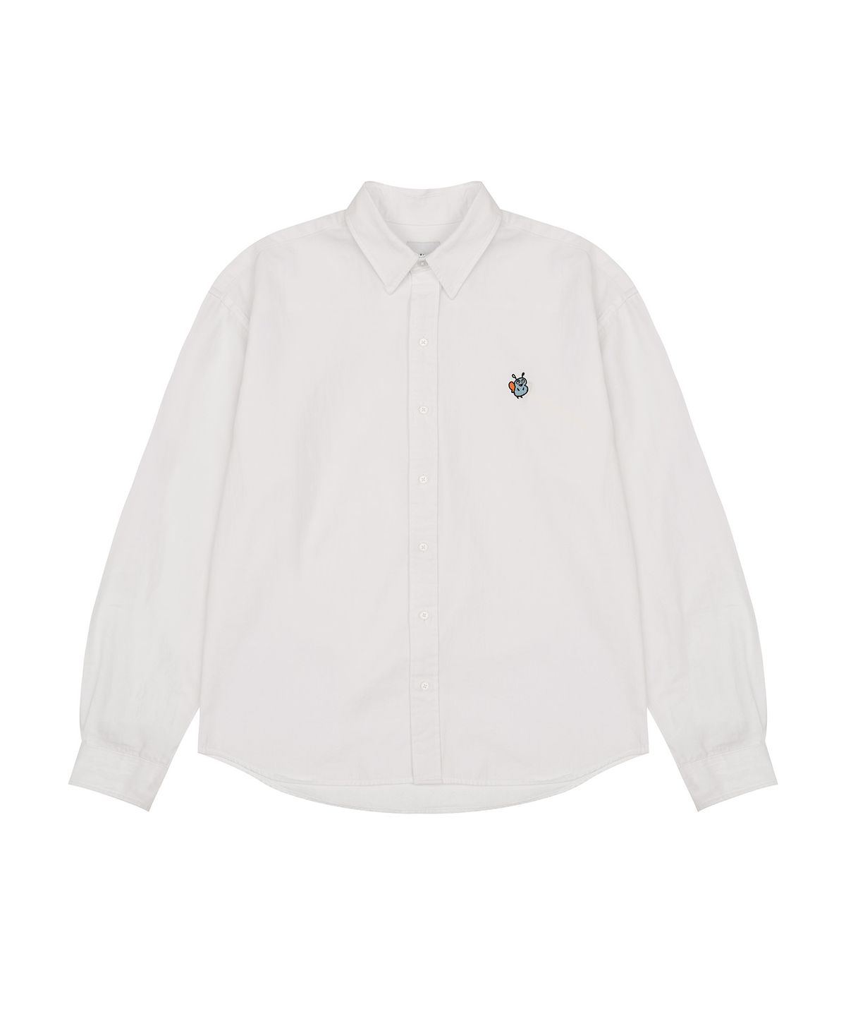 빠삐용 몬스터(PAPILLON MONSTER) L/S PAPI Emb Oxford Shirt_White