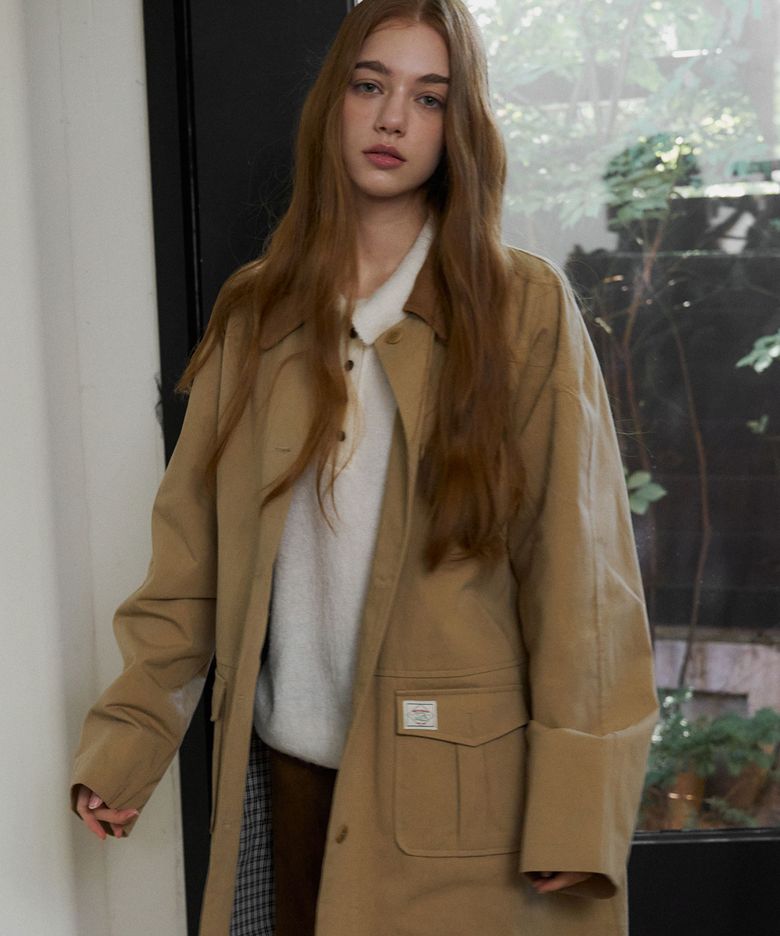 BENO COTTON BLEND FIELD COAT_BEIGE