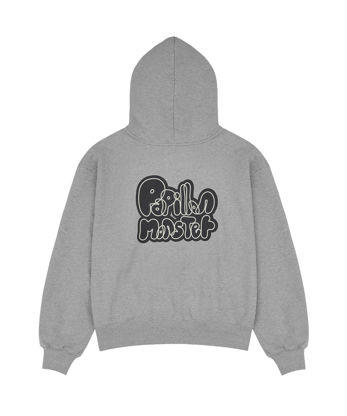 빠삐용 몬스터(PAPILLON MONSTER) L/S Bold Logo Graphic Hoodie zip-up_M/Grey