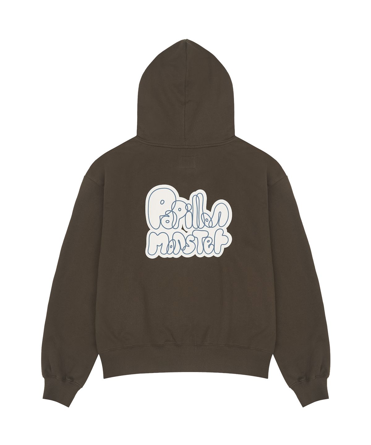 빠삐용 몬스터(PAPILLON MONSTER) L/S Bold Logo Graphic Hoodie zip-up_Brown