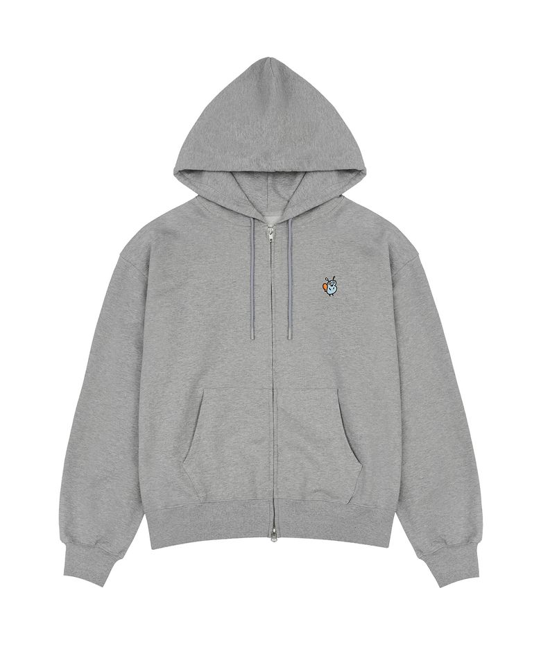 L/S PAPI Emb Regular Hoodie zip-up_M/Grey