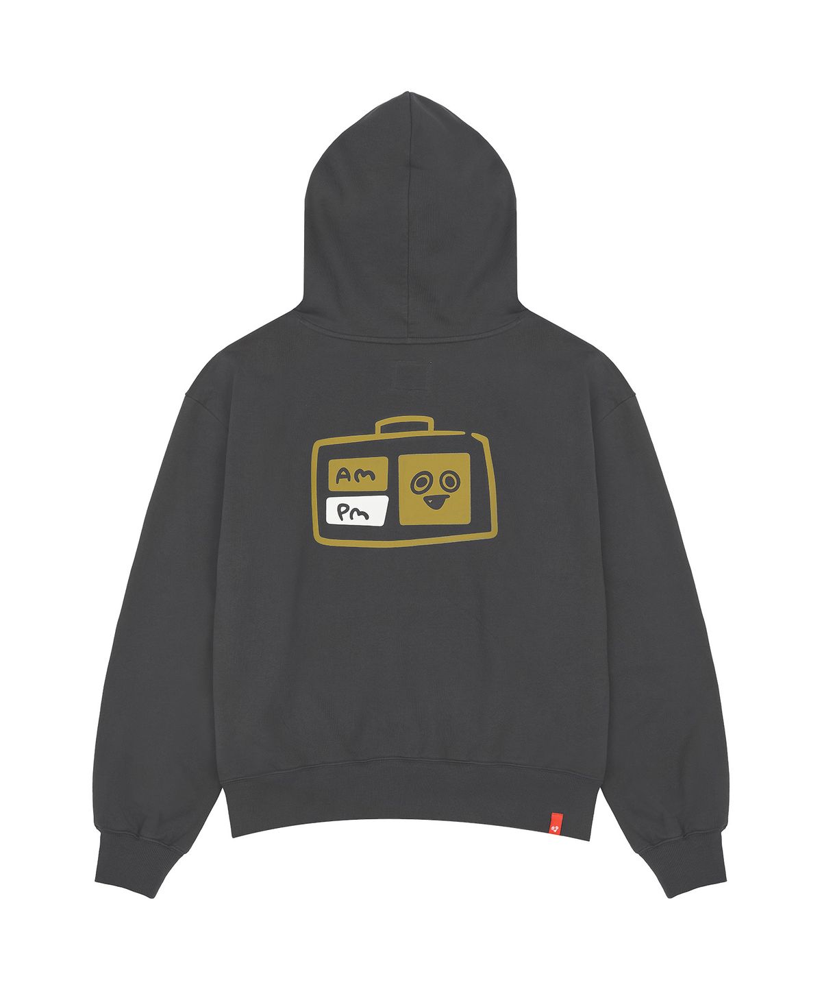 빠삐용 몬스터(PAPILLON MONSTER) L/S PAPI Clock Graphic Hoody_Charcoal