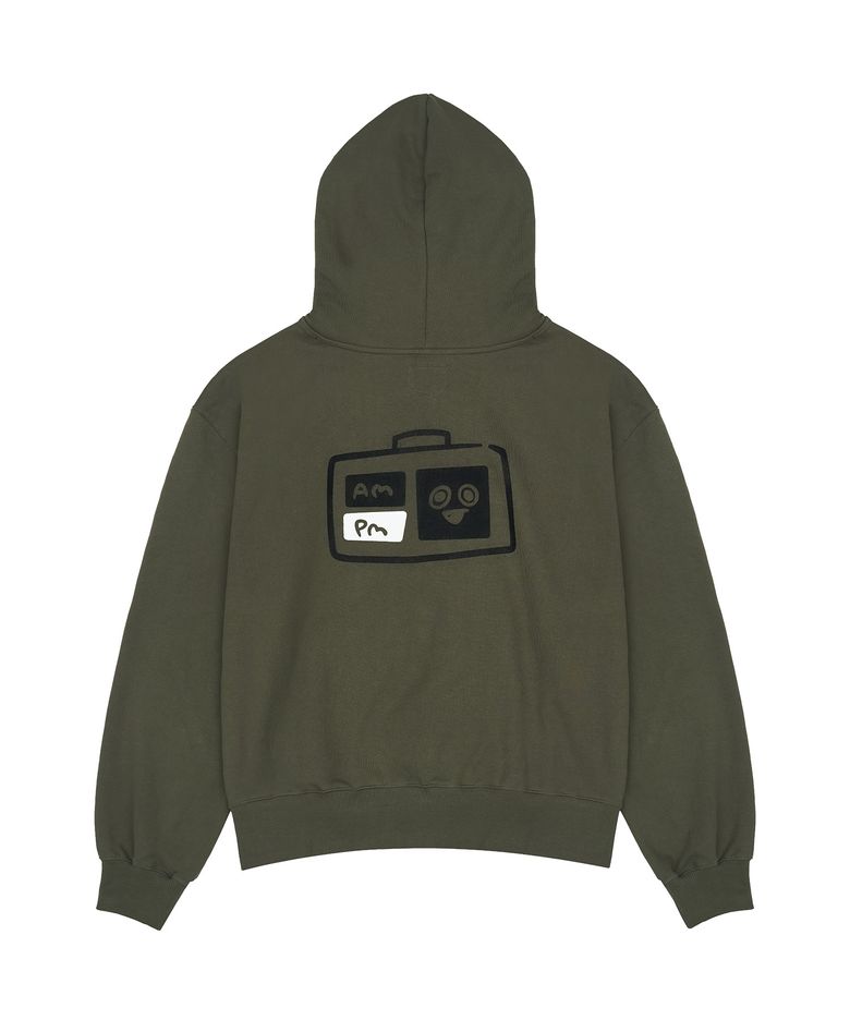 L/S PAPI Clock Graphic Hoody_Khaki