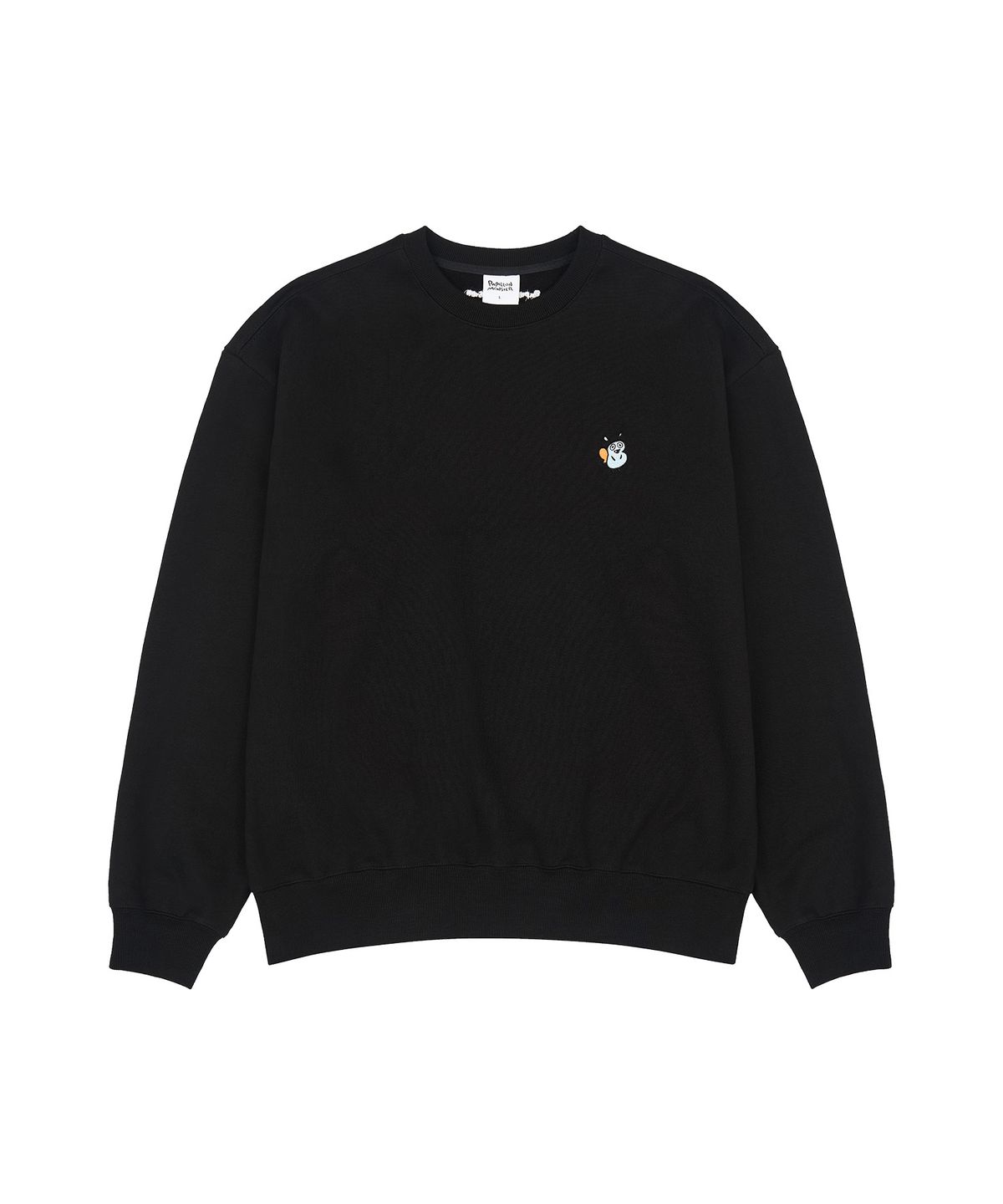 빠삐용 몬스터(PAPILLON MONSTER) L/S PAPI Emb Regular Sweatshirt_Black