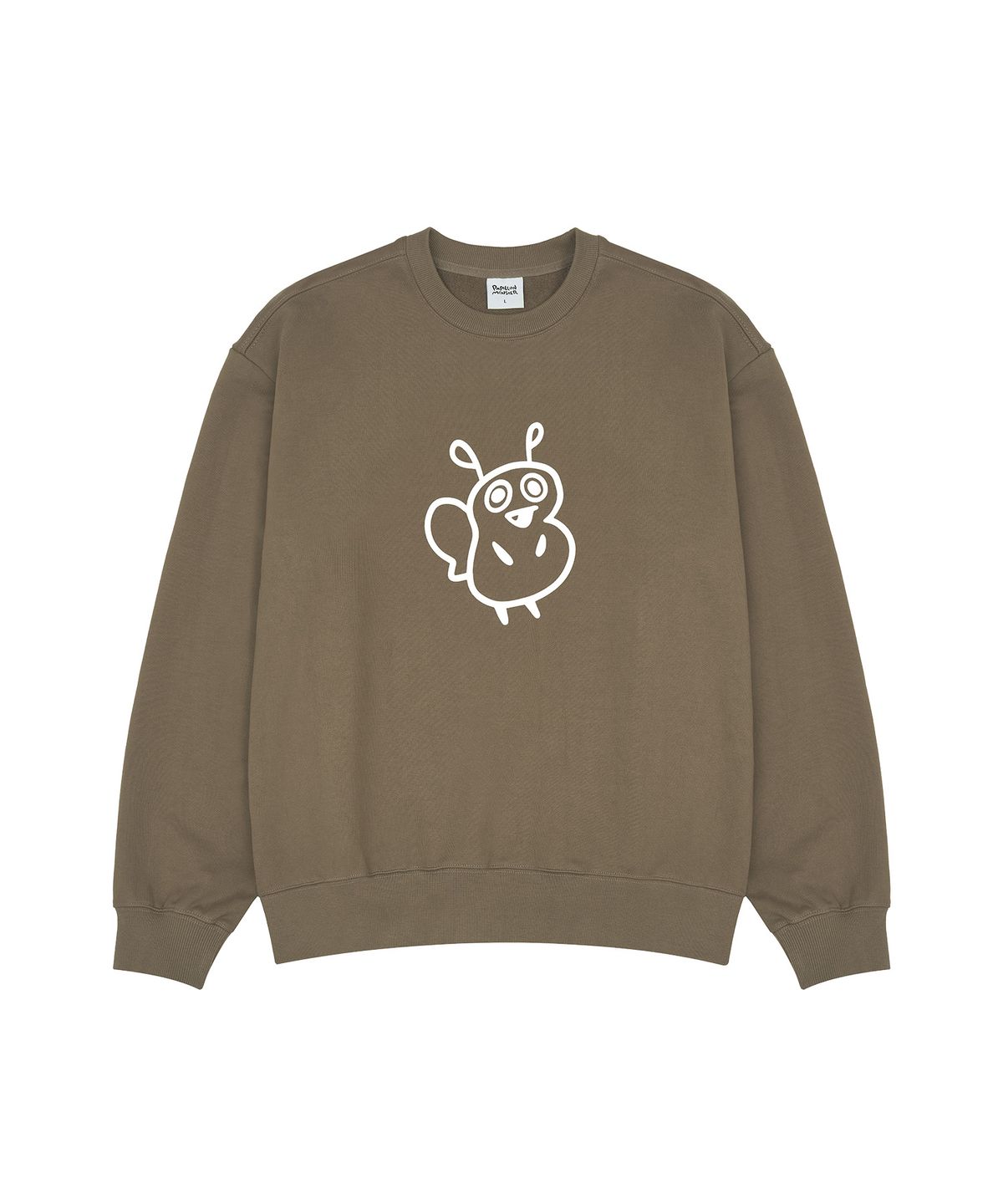 빠삐용 몬스터(PAPILLON MONSTER) L/S Big PAPI Print Sweatshirt_L/Brown