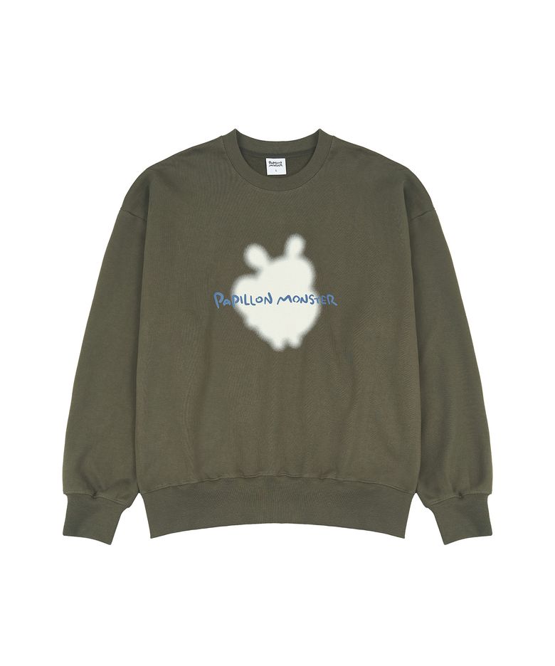 L/S PAPI Blur Cutoff Sweatshirt_Khaki