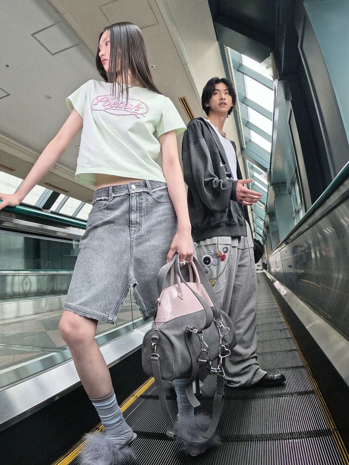 포에티시(POETISH) HI-LOW RAW CUT BRUSHED DENIM SKIRT AJ6SS214_11