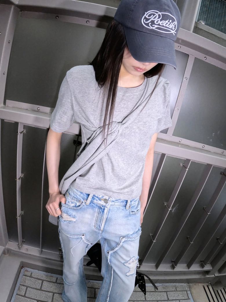 OPEN-SLEEVE MULTI-WAY COTTON T-SHIRT AW6SE215_2color