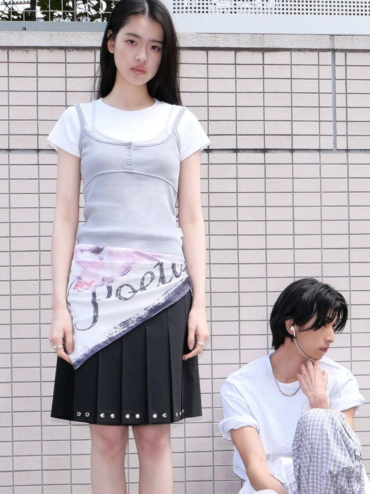 포에티시(POETISH) HENLEY LAYERED T-SHIRT AW6SE206_01