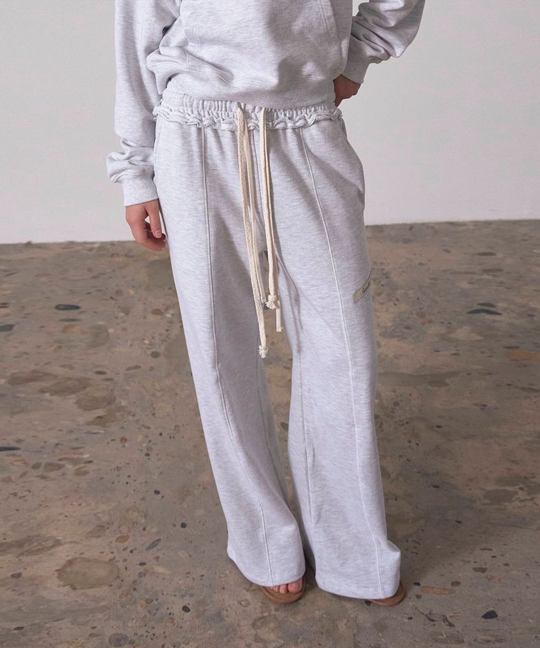 (W) 테일러 코튼 스웻 팬츠 백멜란지