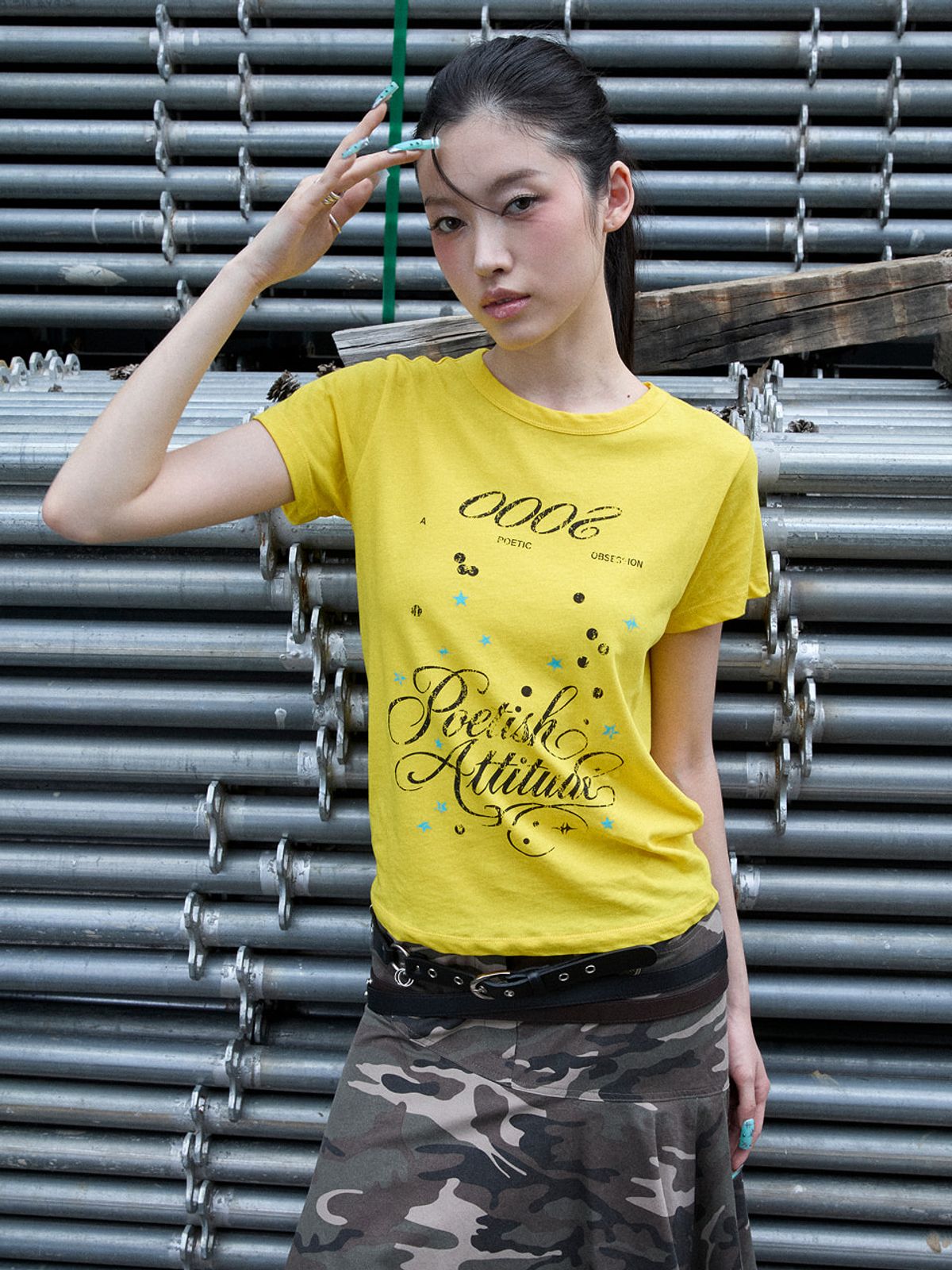 포에티시(POETISH) POETISH ATTITUDE T-SHIRT AW6ME507_2color