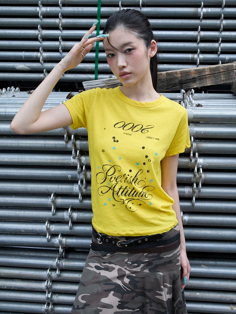 POETISH ATTITUDE T-SHIRT AW6ME507_2color