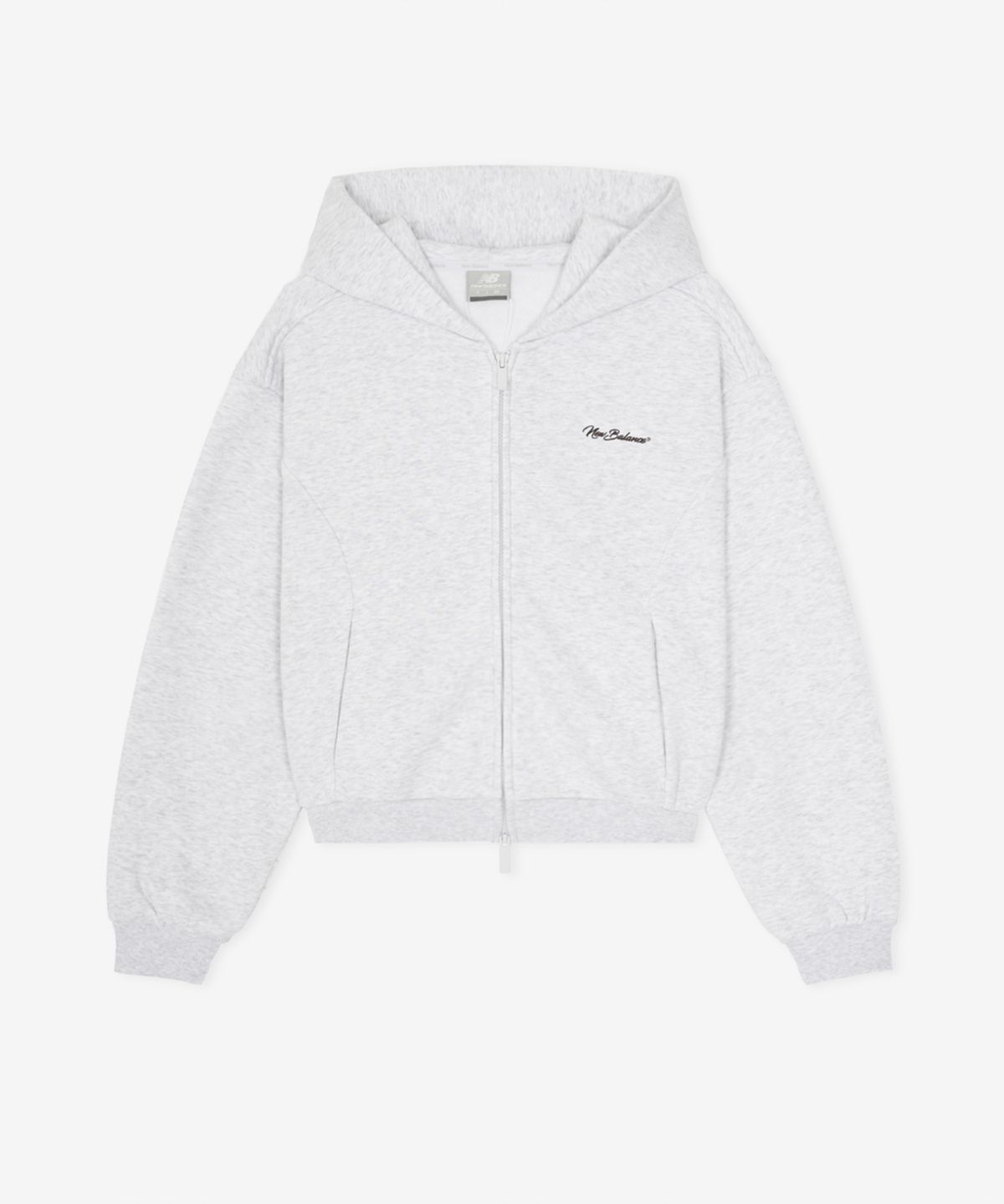 뉴발란스(NEW BALANCE) NBMDG4W012 / WOMEN 에센셜 기모 후드집업 (L/GRAY)