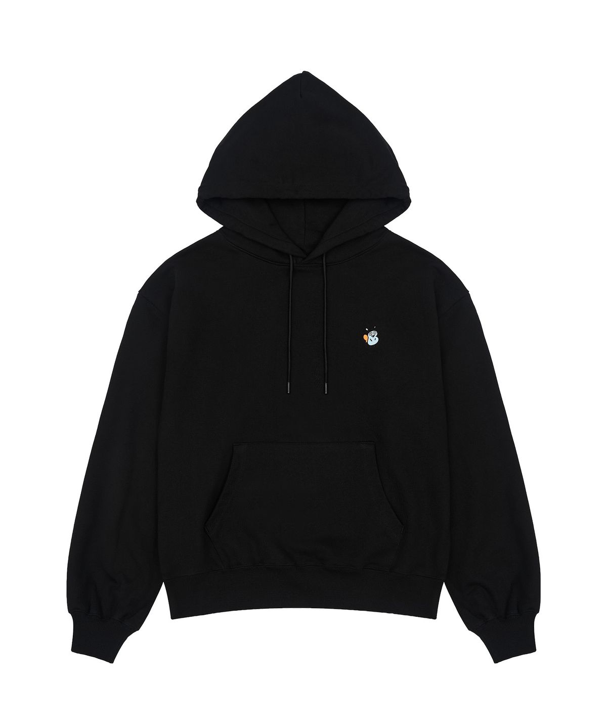 빠삐용 몬스터(PAPILLON MONSTER) L/S PAPI Emb Regular Hoody_Black