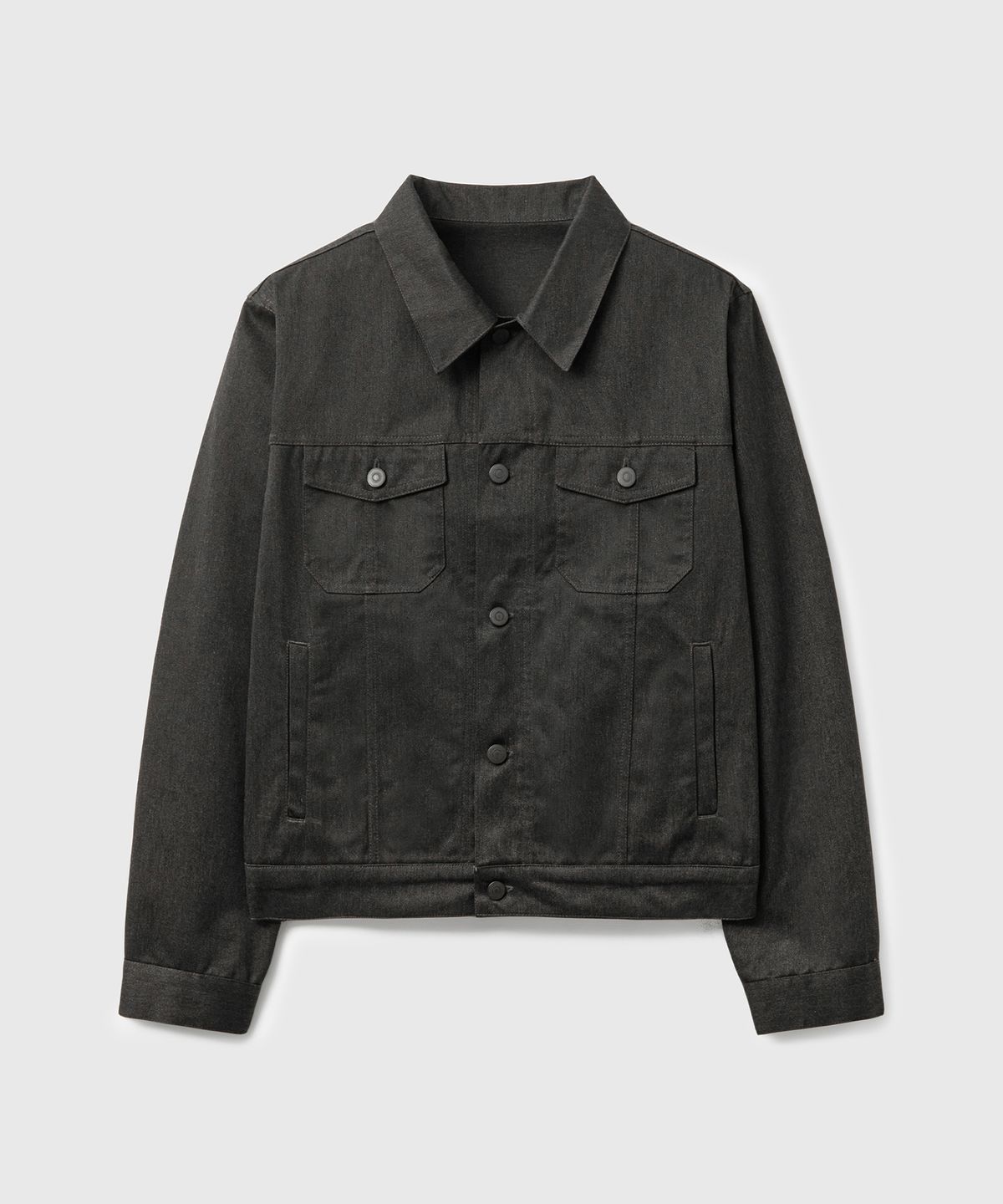 베른(VERN) LUCA FINE COTTON TRUCKER JACKET (CHARCOAL)