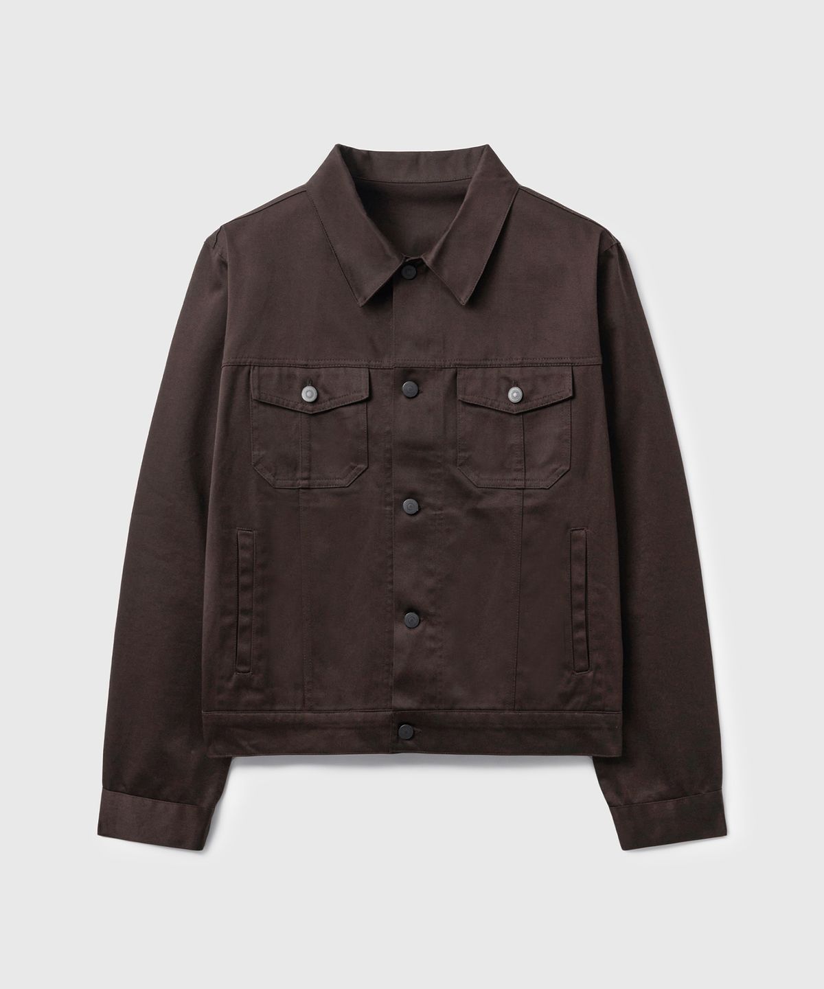 베른(VERN) LUCA FINE COTTON TRUCKER JACKET (BROWN)