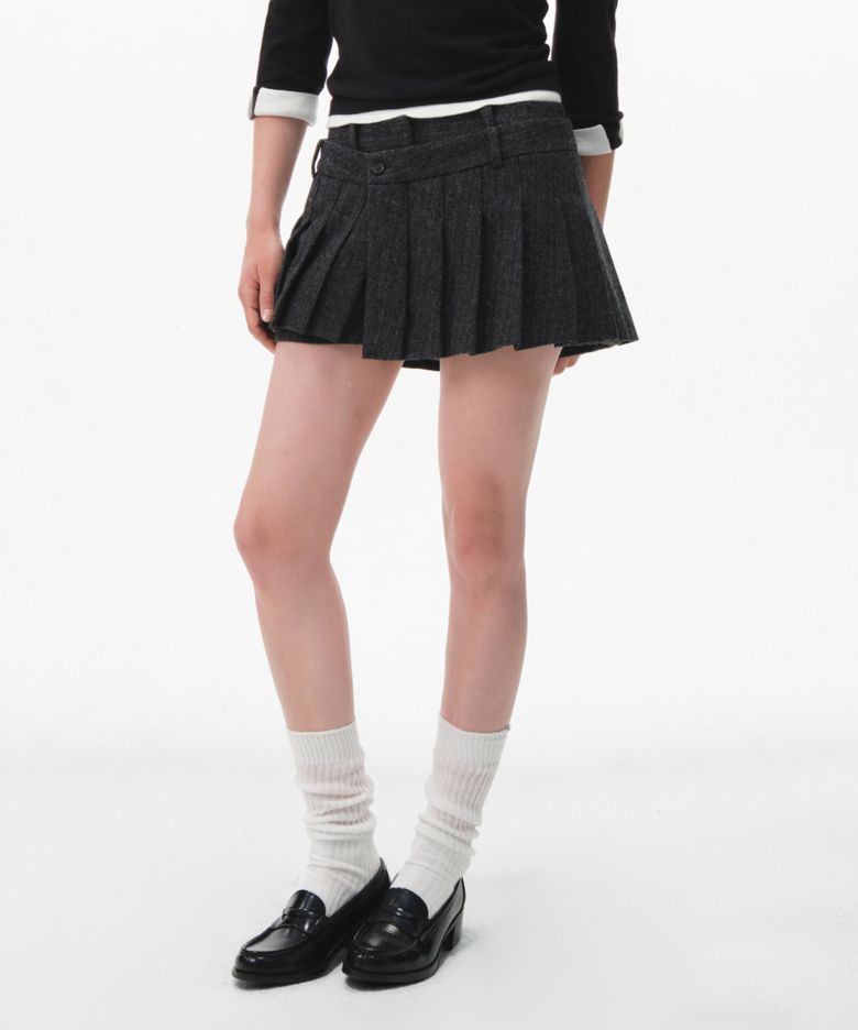 MABEL LAYERED SKIRT (CHARCOAL)