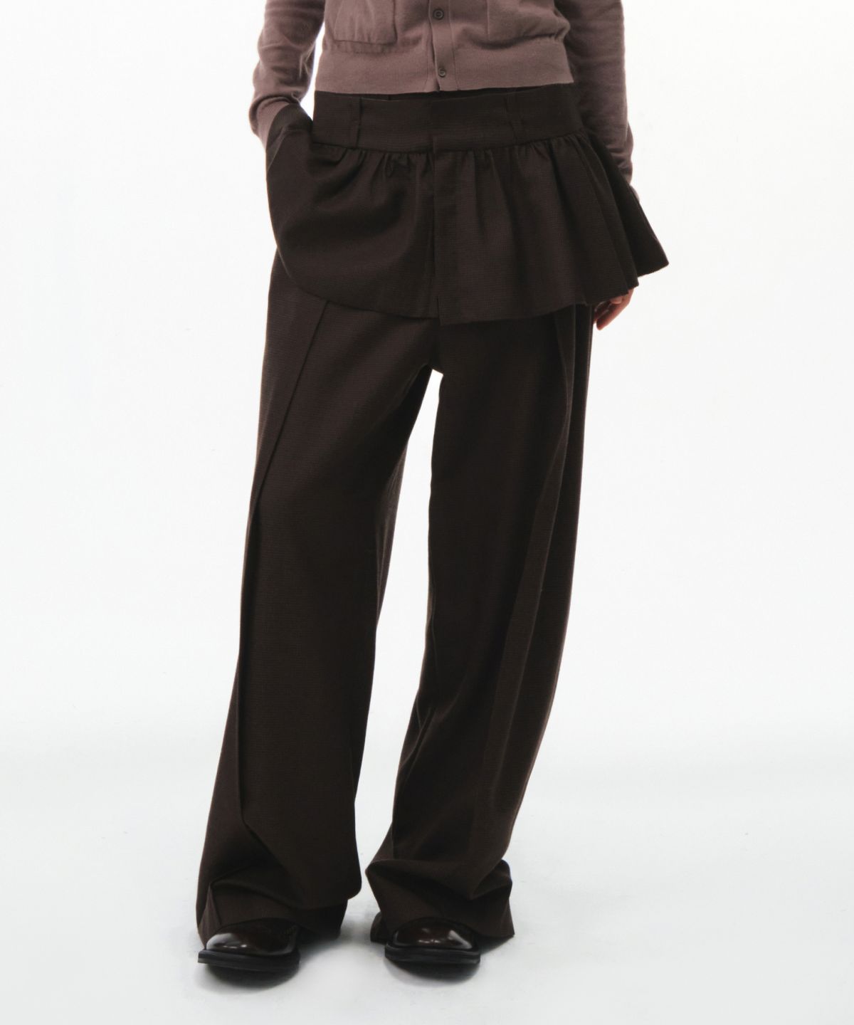 그로브(GROVE) 26FW MARINA SKIRT (BROWN)
