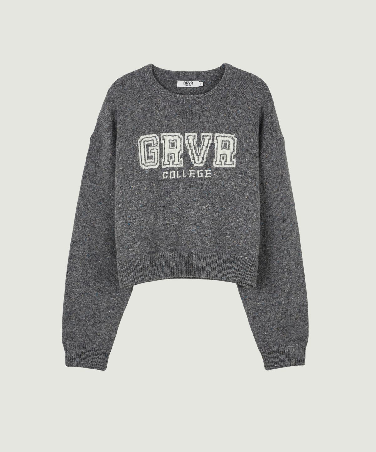 그로브(GROVE) GRVR COLLEGE KNIT (MELANGE GRAY)