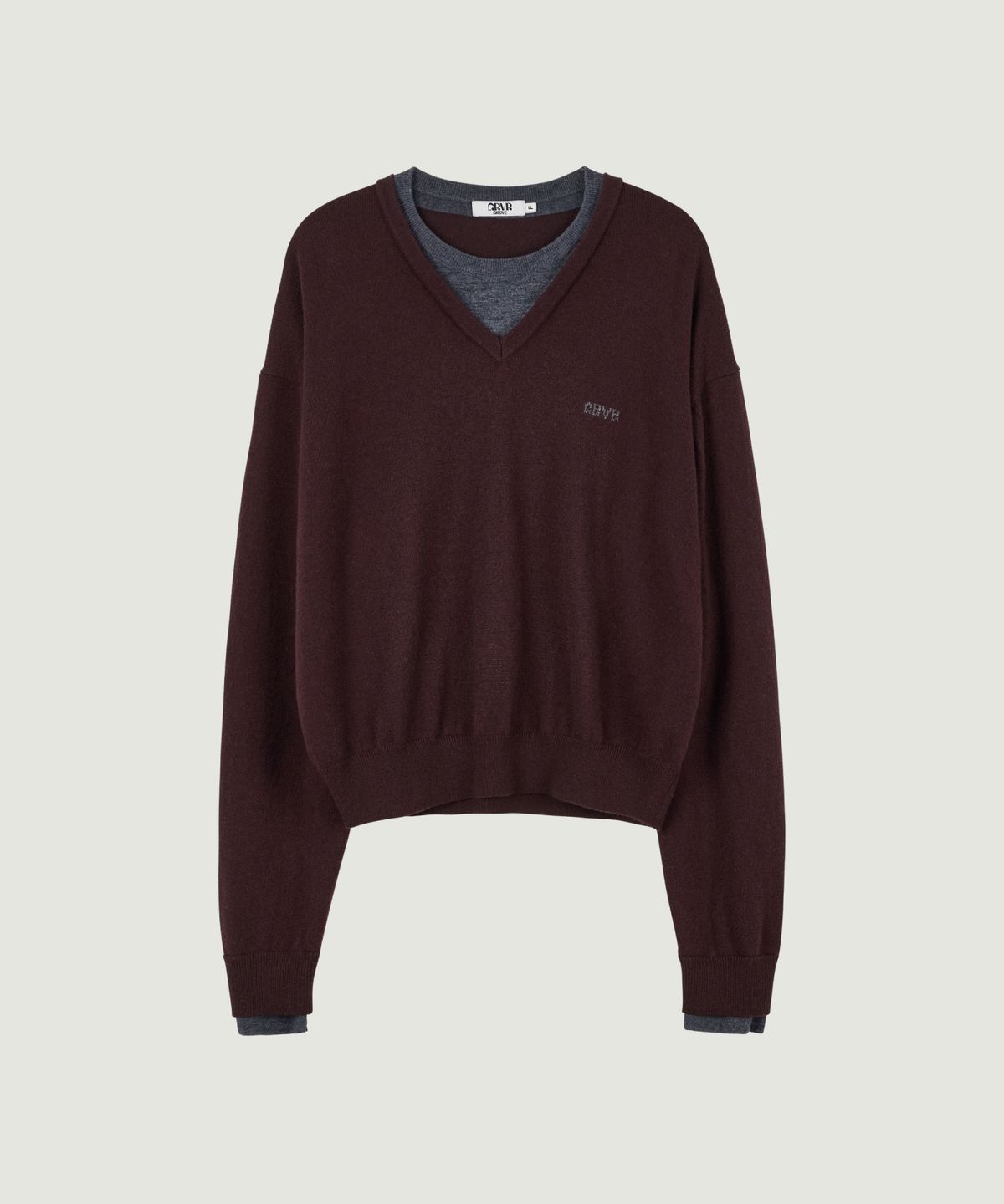 그로브(GROVE) DEVORA LAYERED KNIT (BURGUNDY)