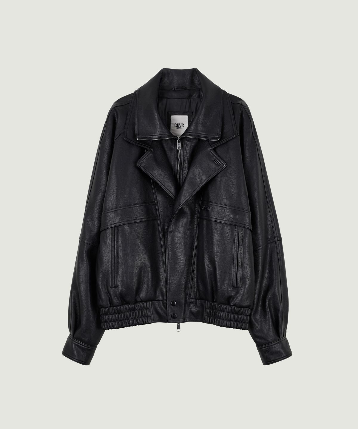 그로브(GROVE) ELSA LEATHER JUMPER (BLACK)