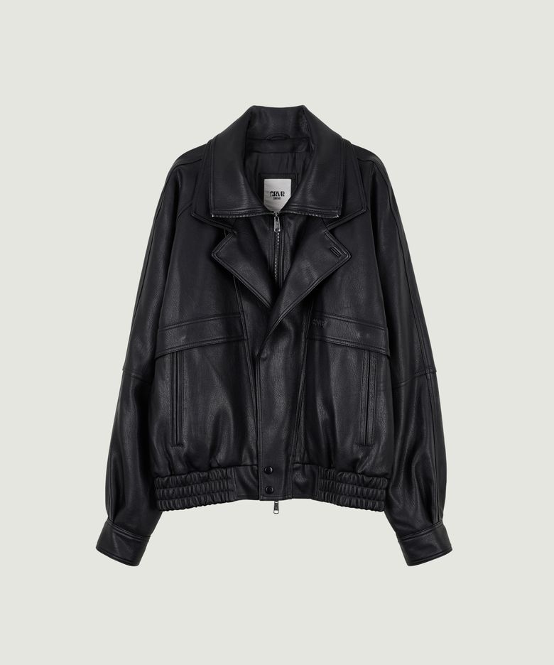 ELSA LEATHER JUMPER (BLACK)