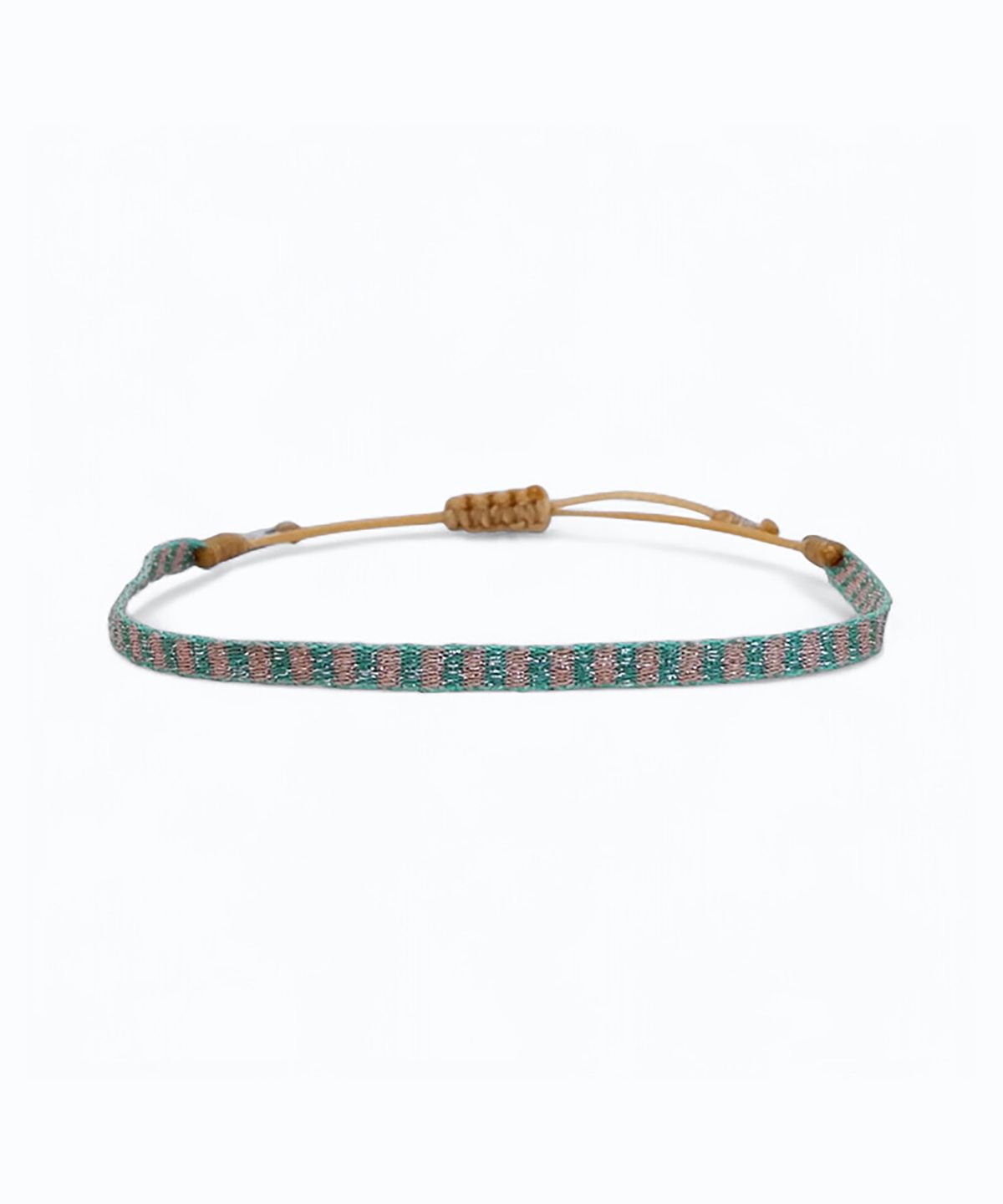 림바(RIMBA) [Leju] Basic Sparkle Handwoven Bracelet - Turquoise