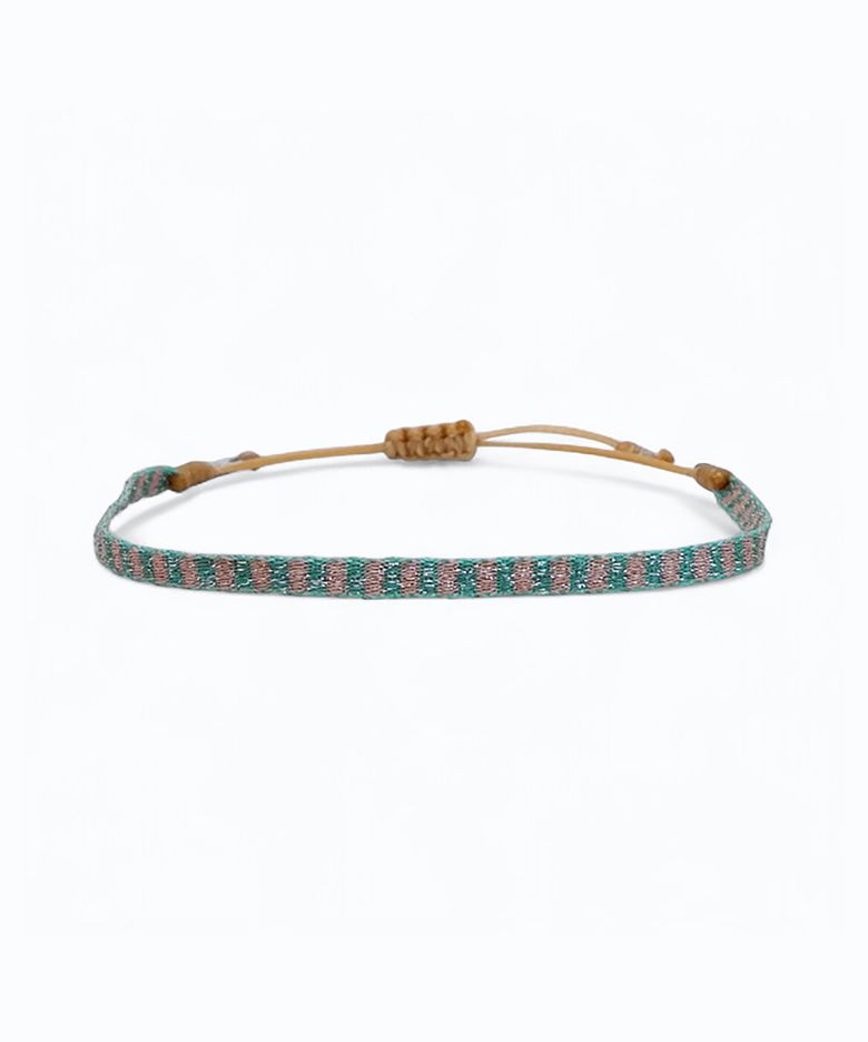 [Leju] Basic Sparkle Handwoven Bracelet - Turquoise