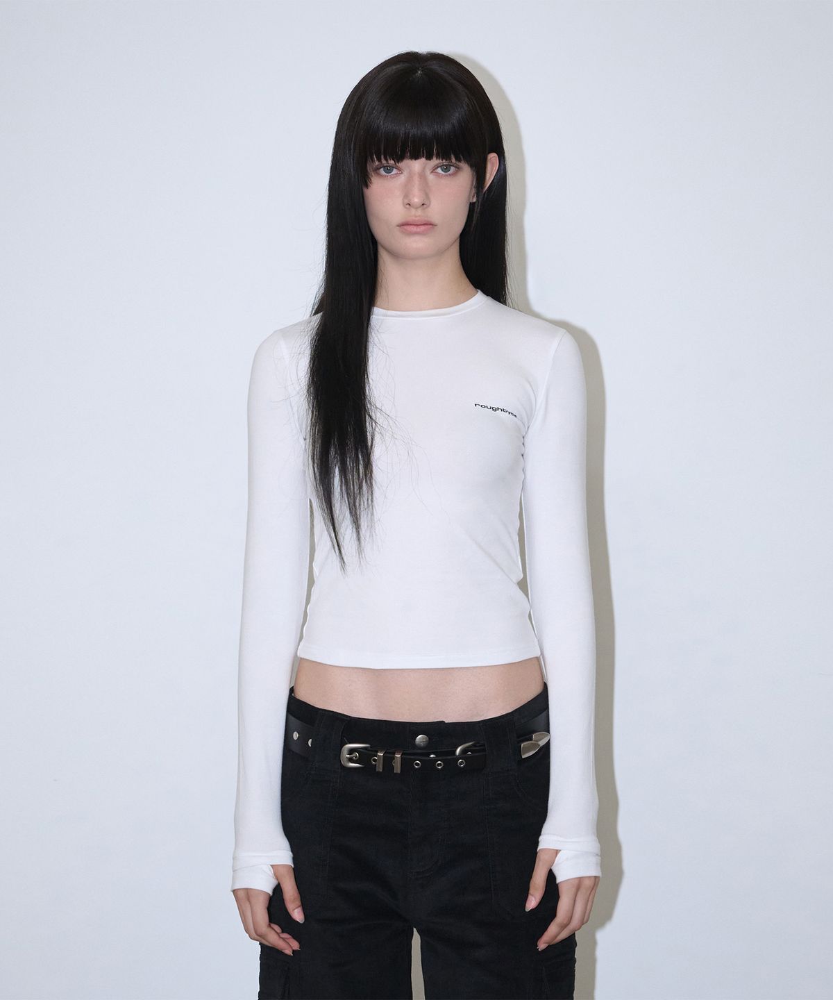 로타입(ROUGHTYPE) Slim Warmer T-shirt - White