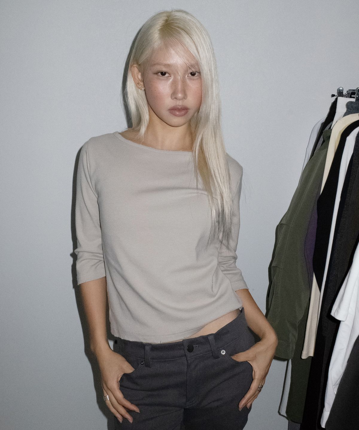 칙스(CHICKS) 주디X칙스 어반 크랙 7부 슬리브 베이지